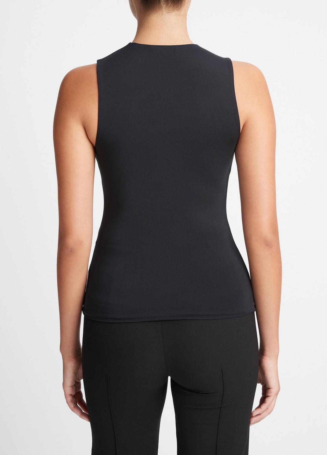 Stretch-Jersey Shell in Shirts & Tees BLACK | VINCE Sale