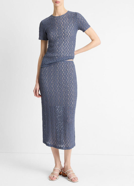 Floral Smocked Skirt in Dresses & Skirts MAUVE THISTLE | VINCE Sale